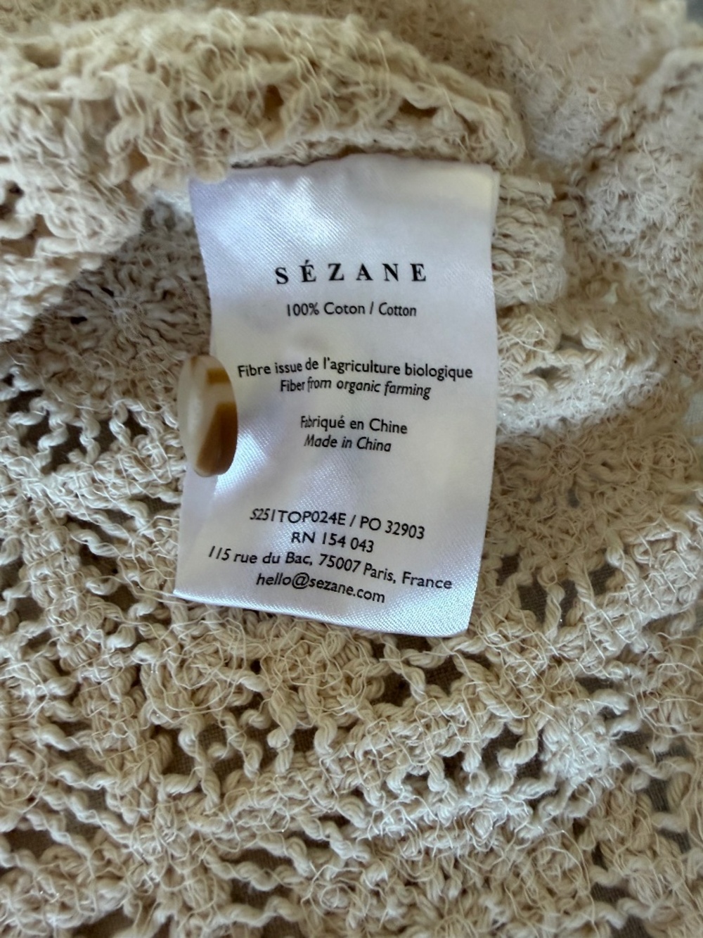 Sezane Ron Top Ecru - Size S - Picture 7 of 7
